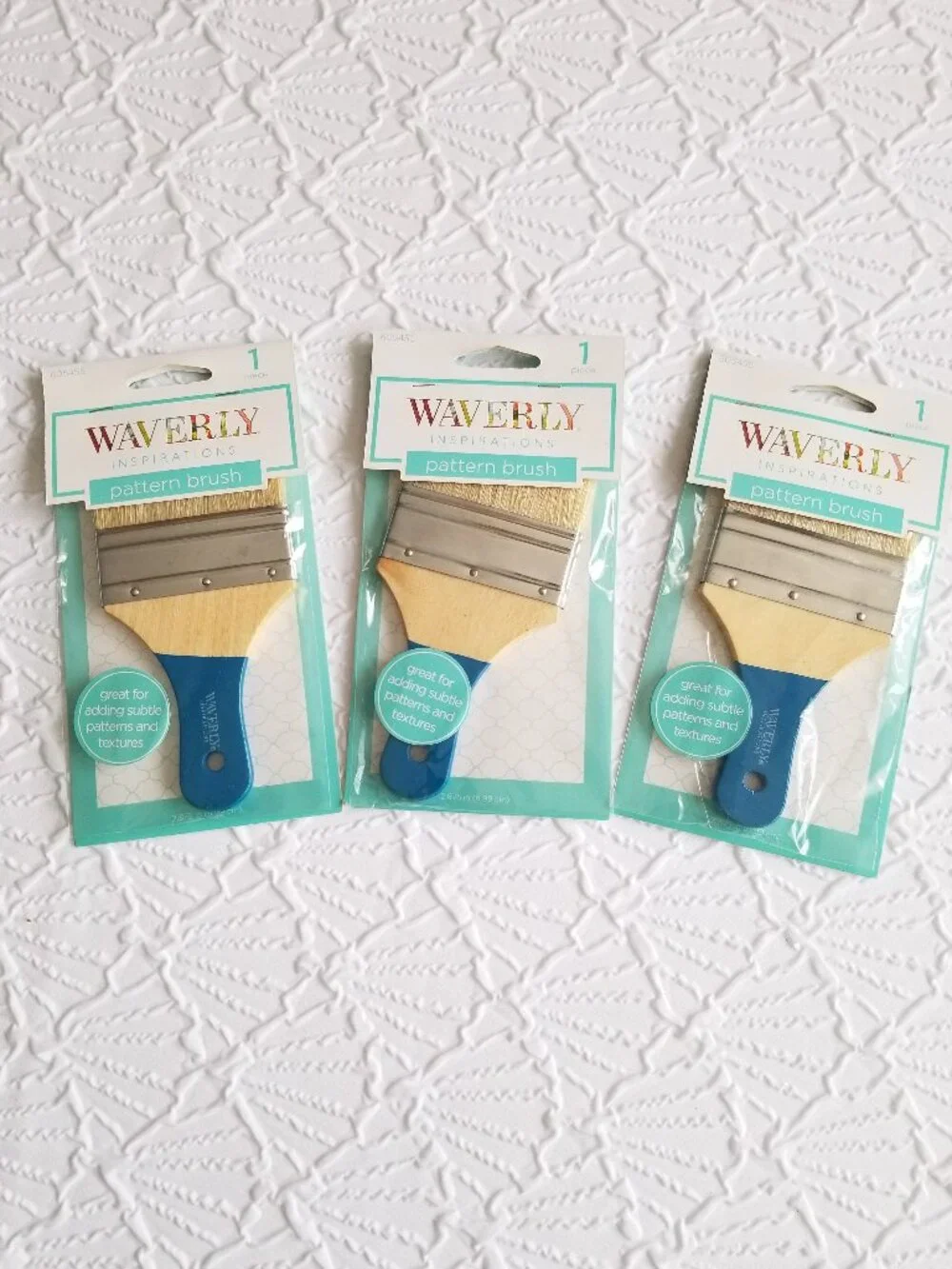 3 inch Waverly Inspirations Pattern Brush Set of 3